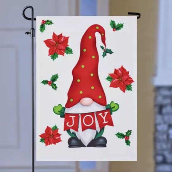 Seasonal Garden Gnome Outdoor Lawn Flags - Set of 4 | Holiday | Decor - Picture 2 of 4